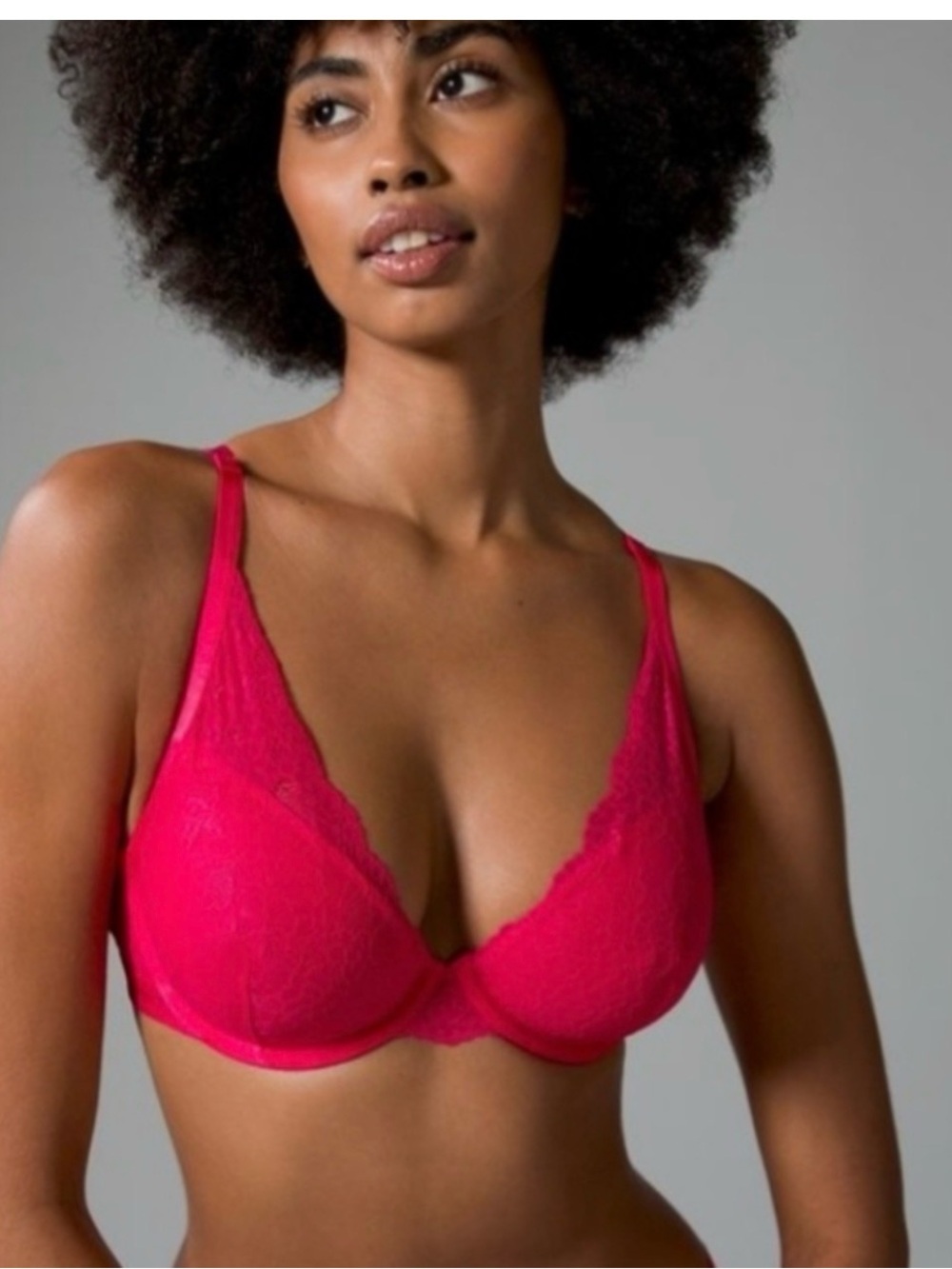 SOMA Lightest Lift Lace Plunge Bra, size 34DD